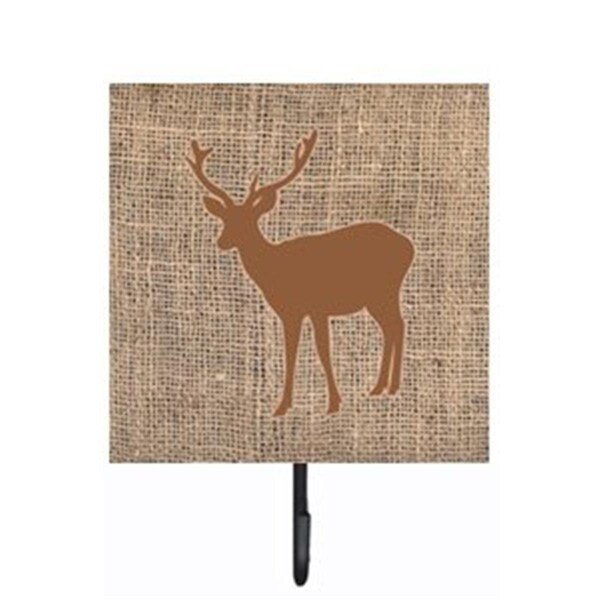 Carolines Treasures Deer Burlap and Brown Leash Or Key Holder BB1012-BL-BN-SH4 - main